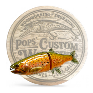 Trout glide bait hand painted custom fishing lure